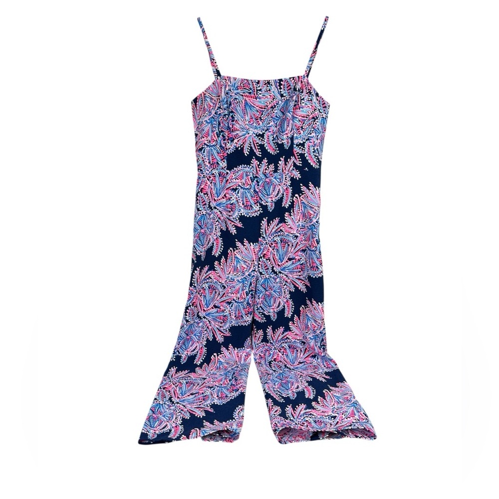 Lilly Pulitzer Sandra Jumpsuit Oyster Bay Size 2 NO BELT - Picture 3 of 10